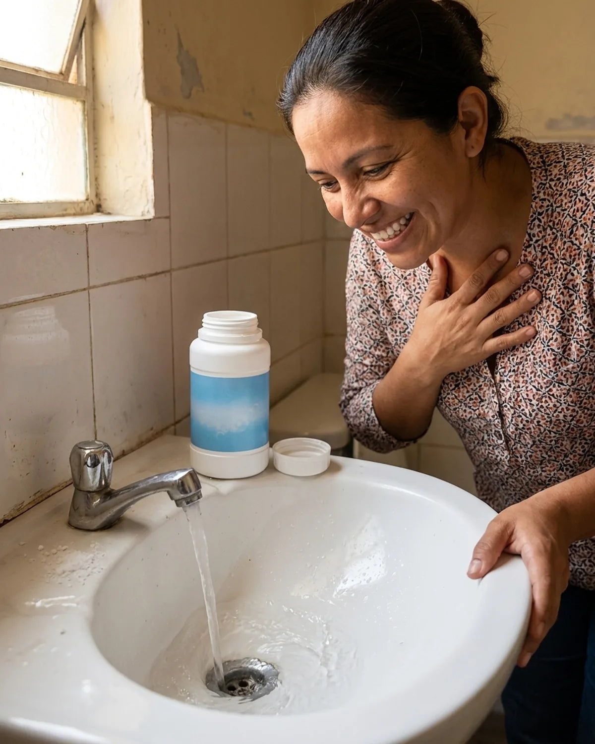 El agua vuelve <em>a bajar</em>.