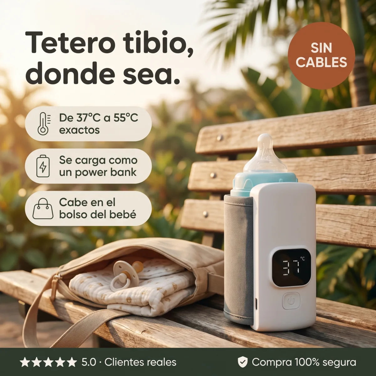 Warm Baby Go - Tibio donde quieras, inalámbrico y sin los puntos que queman del microondas