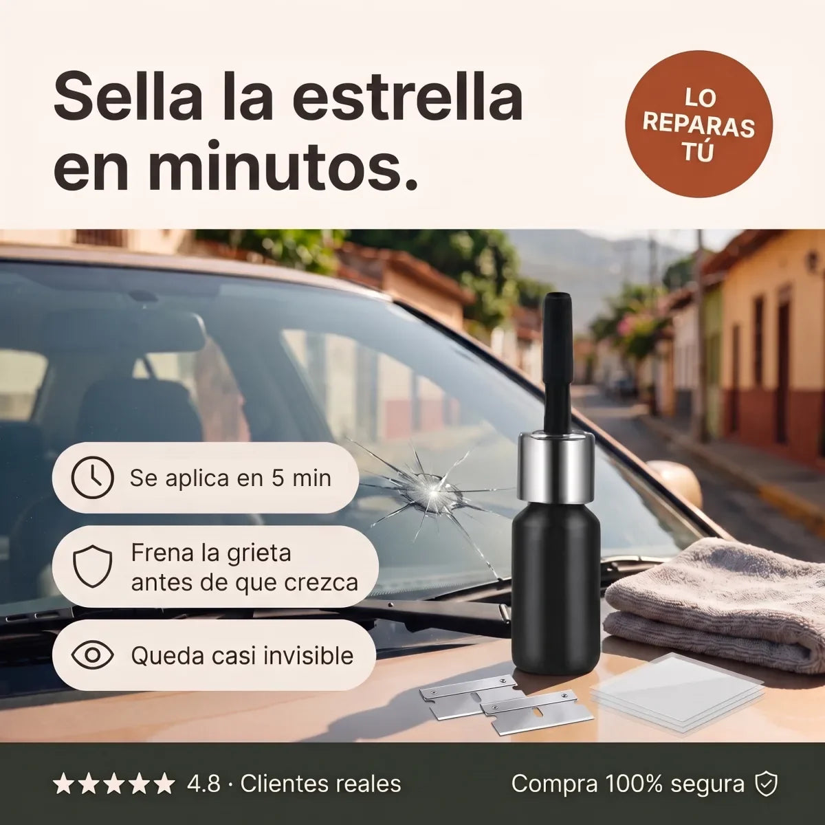 Seal Crack Pro - Sella la estrella tú mismo, sin taller, y sin que se agriete completo